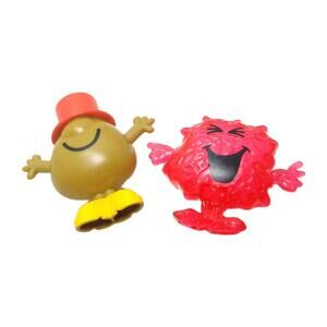 Mr Men - Little Miss, Mr Messy Mr Silly Figures Red Translucent And Green